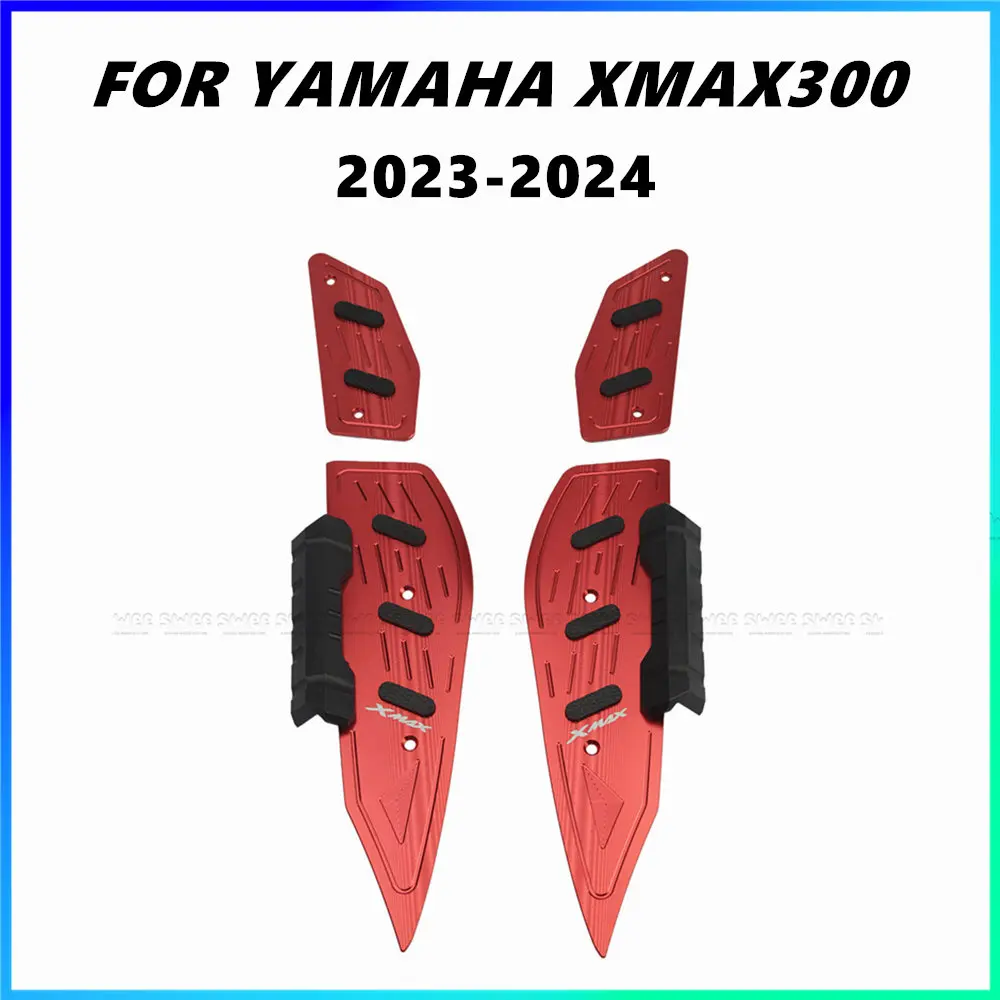 

Motorcycle Footpads For YAMAHA XMAX 300 Aluminum Alloy Pegs Plate Pedal Modified Skid proof Footrest Motor accessories 2023-2024