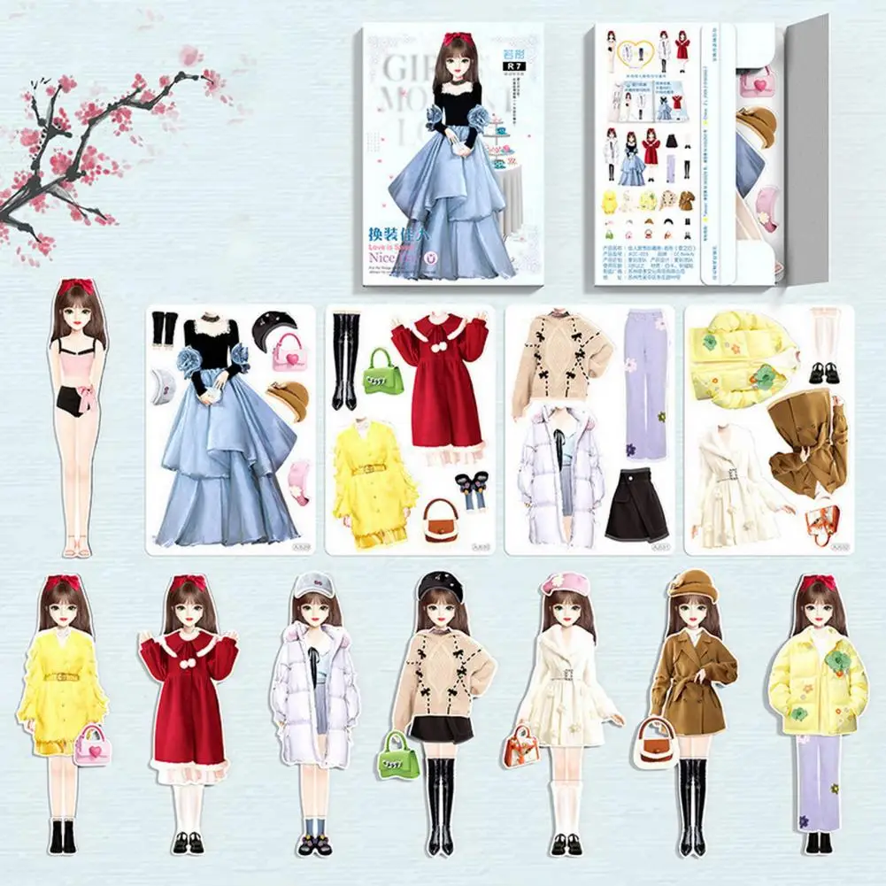 Imagem -05 - Magnetic Princess Paper Doll Finja Jogar Brinquedo Burr Suave- Encorajar a Criação de Roupas Dress up Puzzle Game