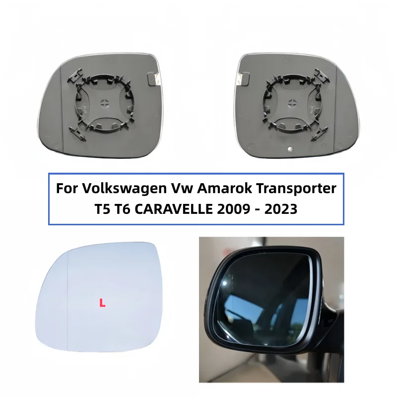 

For Volkswagen Vw Amarok Transporter T5 T6 CARAVELLE 2009 - 2023 electric heating lens Car Heated Wide Angle Mirror Glass part