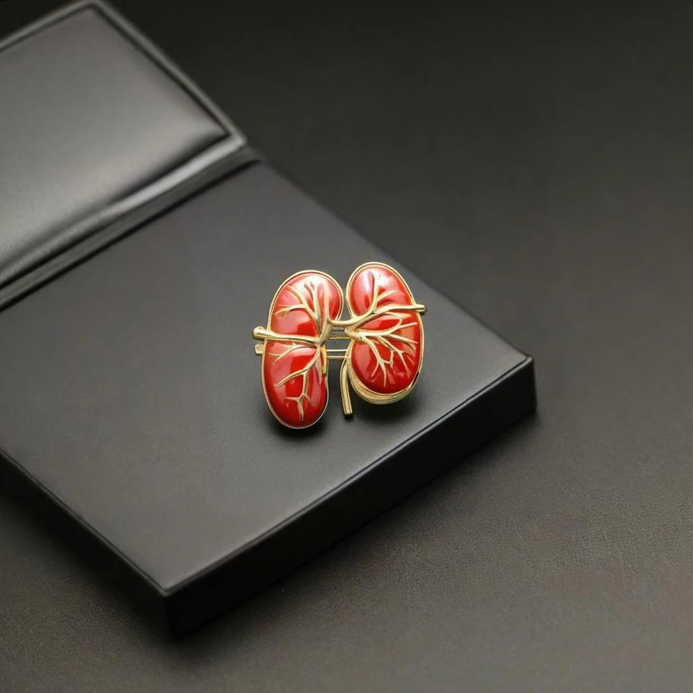 الطبية الكلى المينا بروش دبوس المسالك البولية الطب مجوهرات على ظهره شارة التلبيب هدايا للطبيب ممرضة