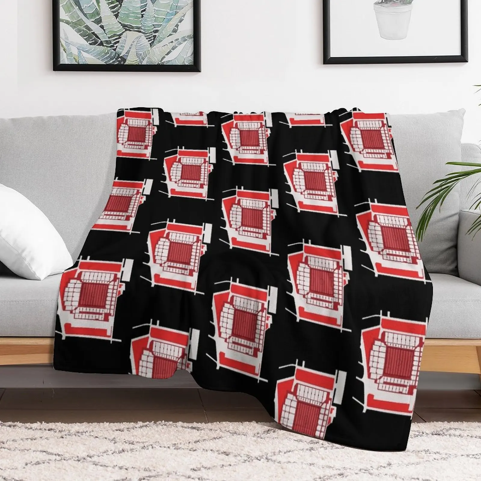 Liverpool Anfield Stadium Overhead Throw Blanket Multi-Purpose Thermal Blankets