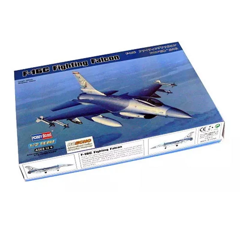 Hobbyboss 80274 1/72 Scale General Dynamics F-16C Fighting Falcon Model Collectible Toy Plastic Assembly Building Model Kit