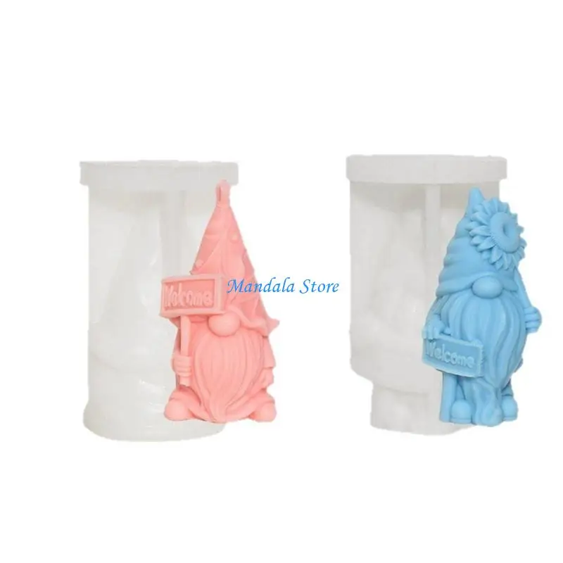 

U2JC 2pcs Santa Cast Assemblies Elastomer Christmas DIY Deck Render Craft Materials