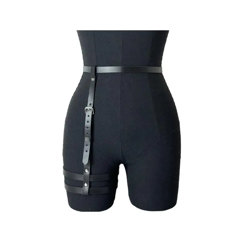 

39BD регулируемый женский пояс в стиле панк-рок с цепочкой на ногу, пояс в готическом стиле