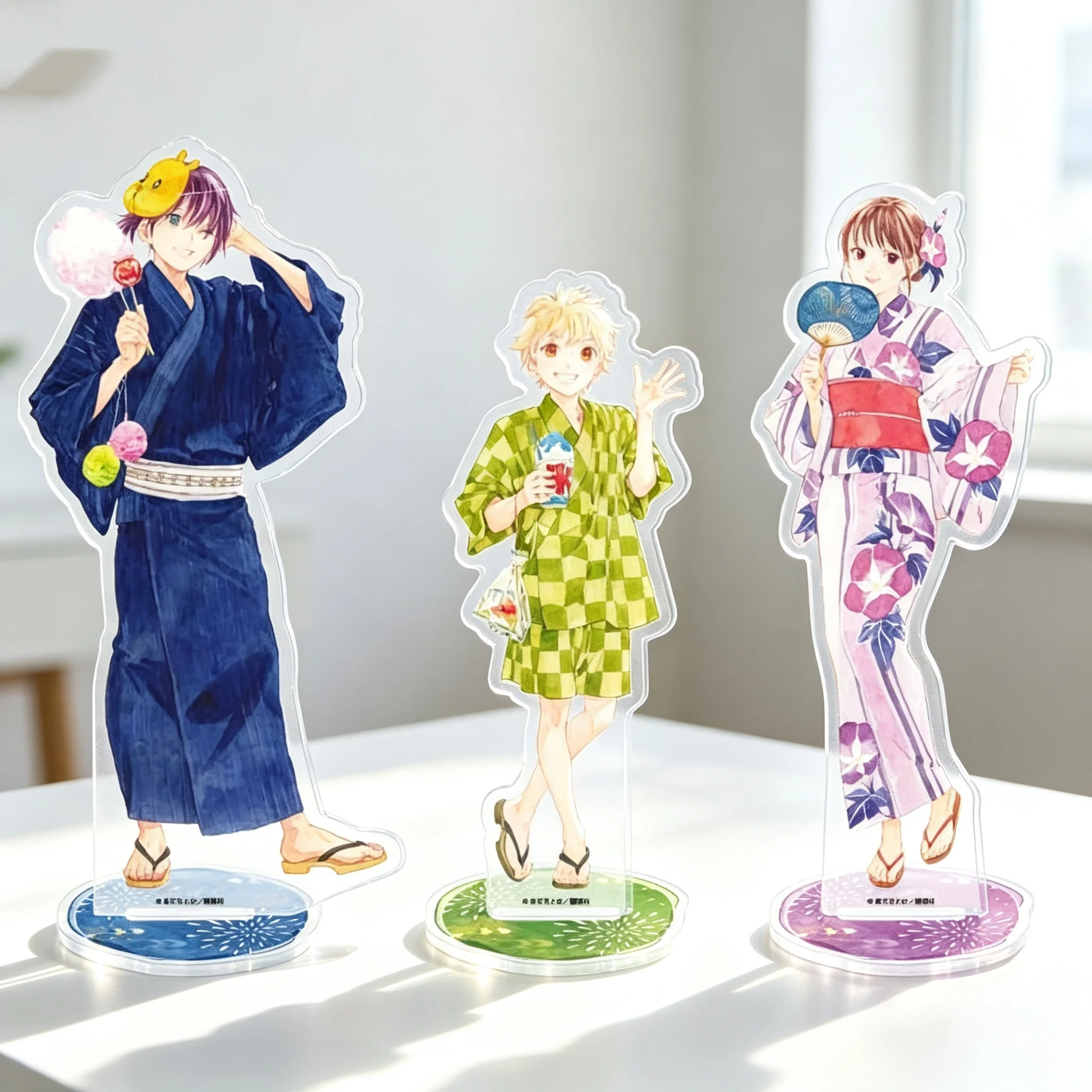 Anime Noragami: Stray God Bibimbap Summer Festival Theme Yato Hiyori Iki Acrylic Stand Model Plate Keychains Desk Decor