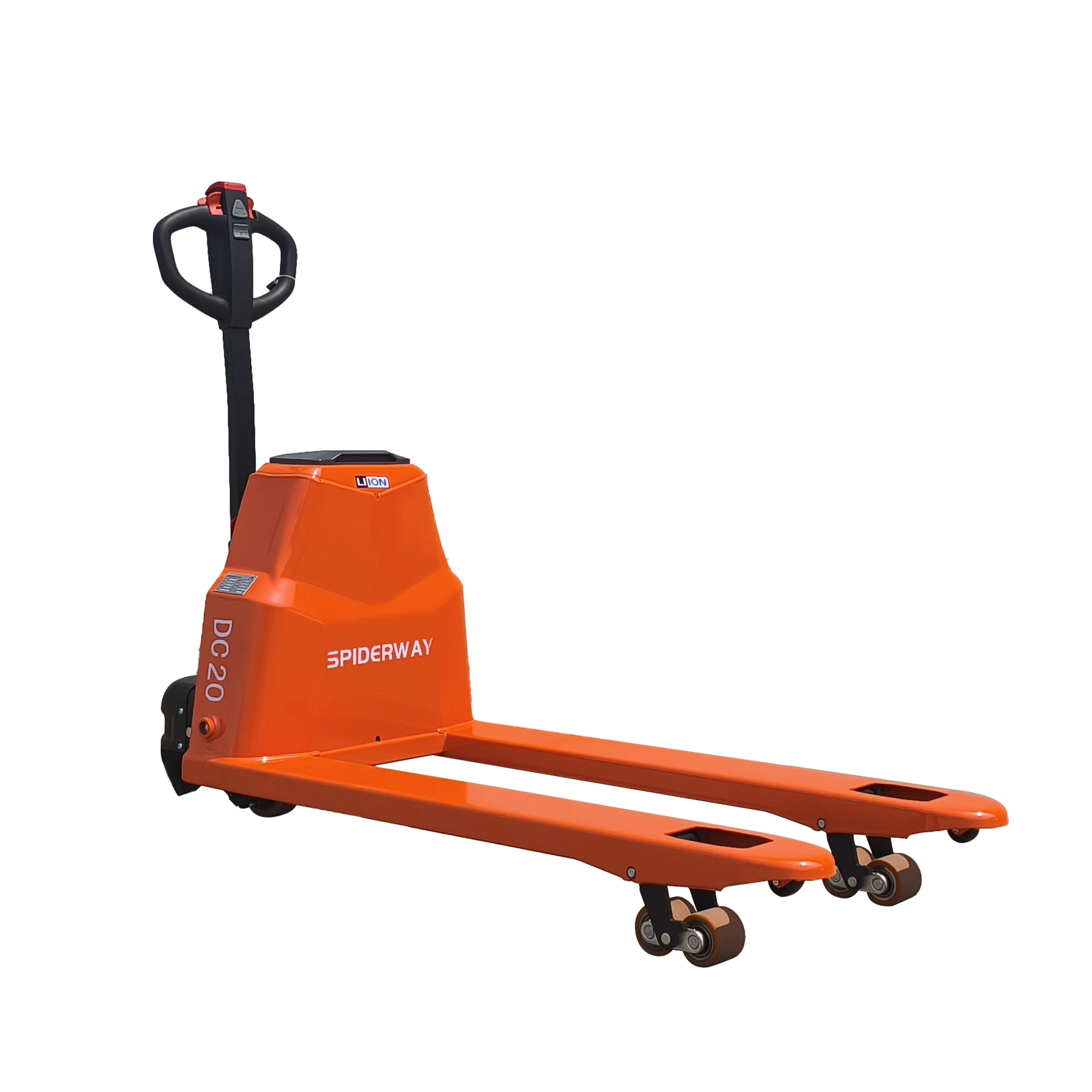 

4400LBS Efficient Electric Pallet Jack With 48V 10A Lithium Battery 45"x27" Fork Size for Narrow Space Motorized Lift Trucks