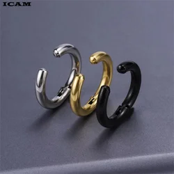 Punk Non Piercing Clip for Man Woman Titanium Steel Magnetic Type Stud Earrings Teens Hip Hop Style Ear Ring Jewelry Accessories