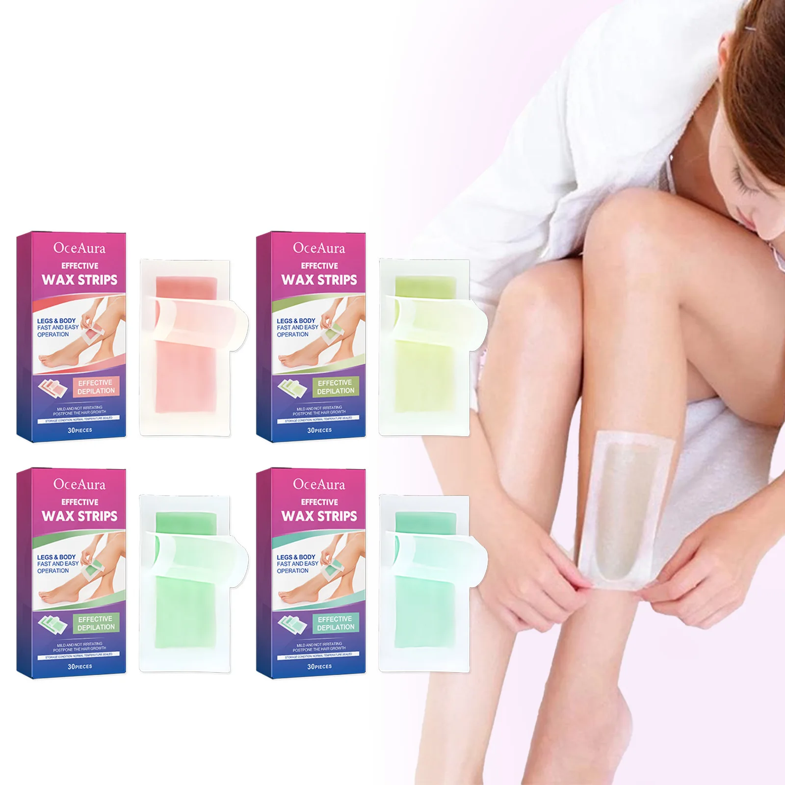 

Hair Removal Wax Strips Painless Bikini Chin Upper Toes Legs Underarm Arm Depilation Patch Summer Unisex Facial Body Beauty Tool