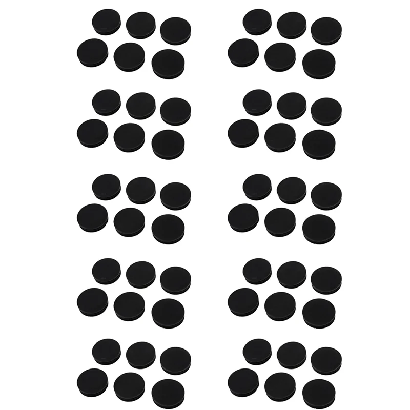 B08B-60 X Black Plastic 50Mm Dia Round Tubing Tube Insert Caps Covers