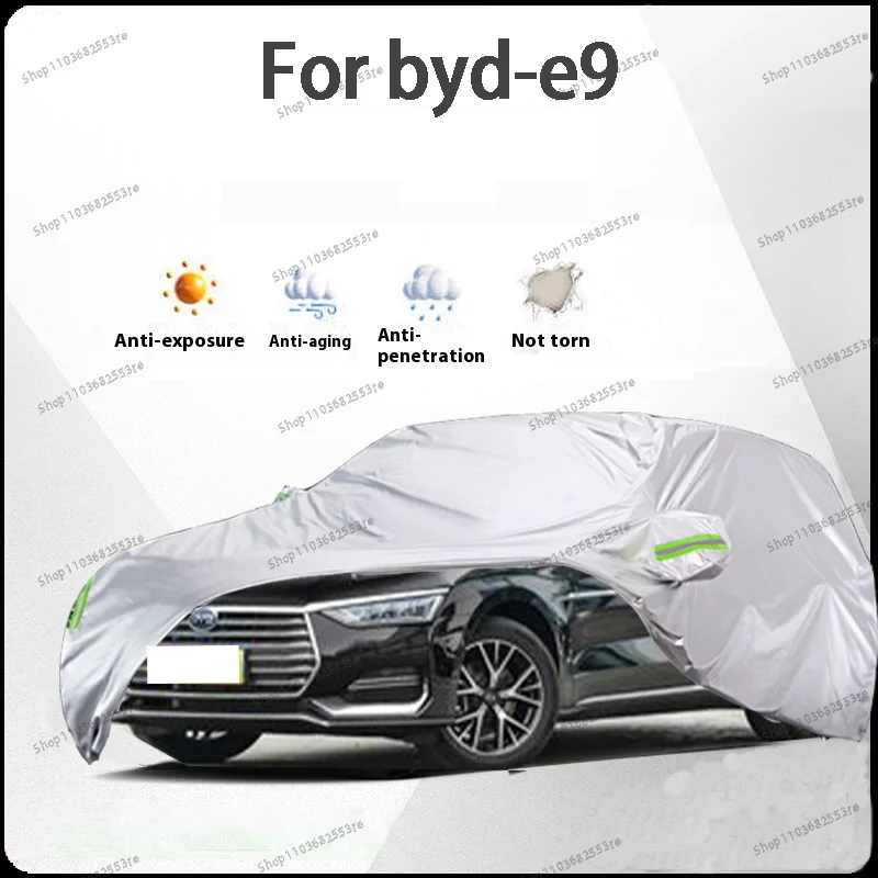

For BYD E9 Fit Car Cover - Waterproof, Dustproof, Sunshade (UV), Snowproof | Silve Full Cover with All-Day Protection