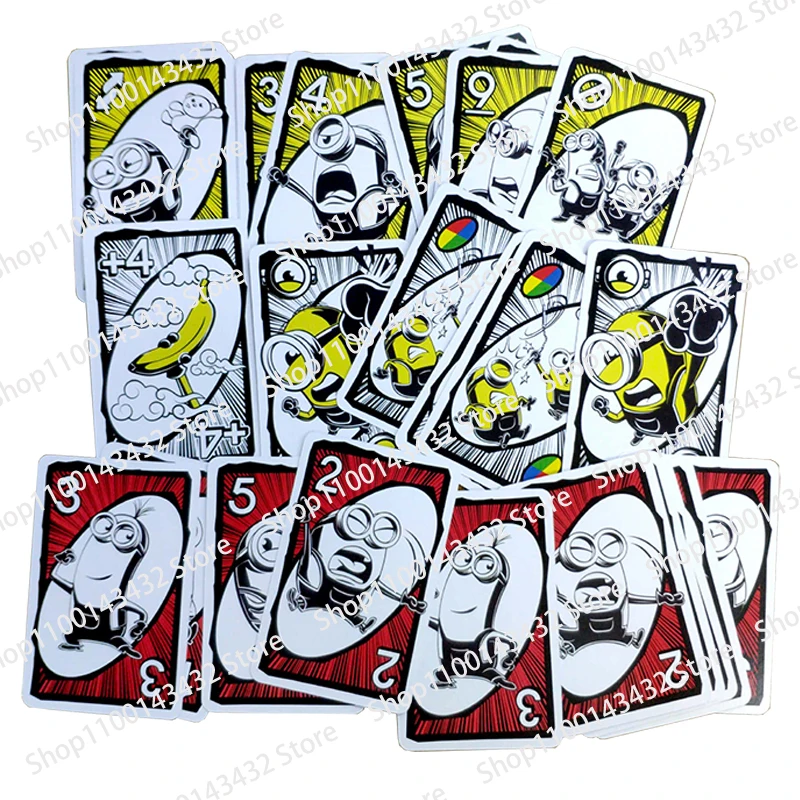 Anime Minions UNO giochi di gioco gioco di carte famiglia divertente intrattenimento gioco da tavolo carte da Poker gioco ragazza ragazzi confezione