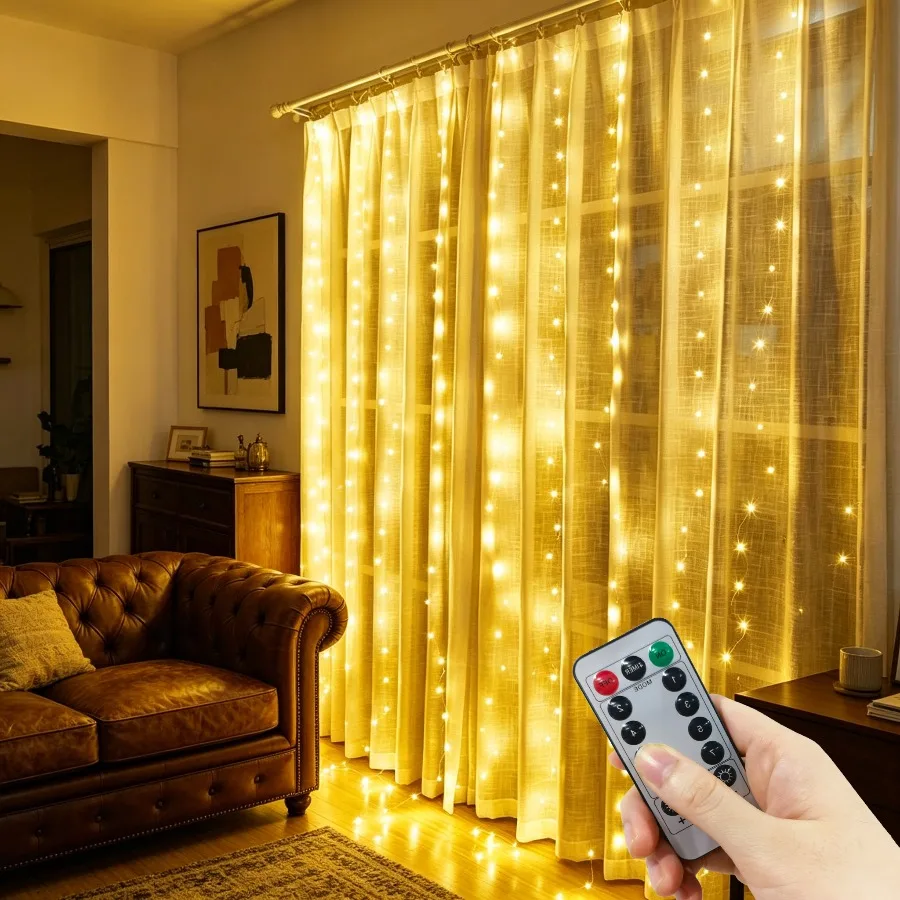 1Set Holiday Wedding Fairy LED Lights USB Plug String Lights for Bedroom Remote Control Christmas Decoration