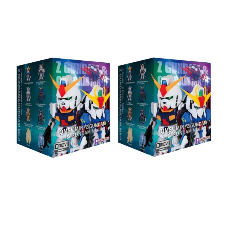 Original Bandai QMSV Mini Z Gundam & Gundam Mk-II Series Z Gundam