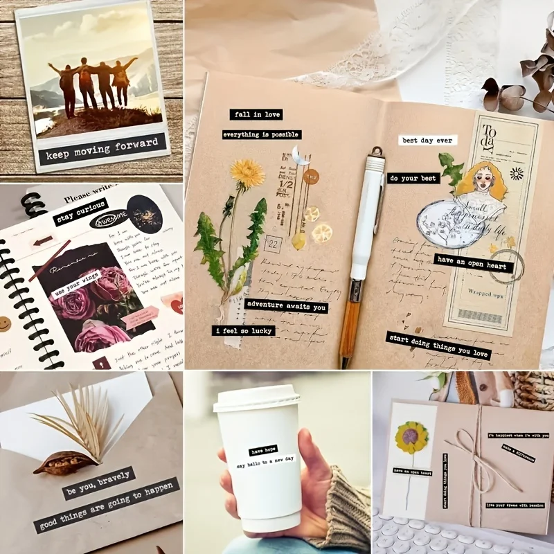 406 шт. вдохновляющие наклейки с цитатами, позитивные для скрапбукинга, журнала, планировщика и фотоальбома «сделай сам», искусства и ремесел