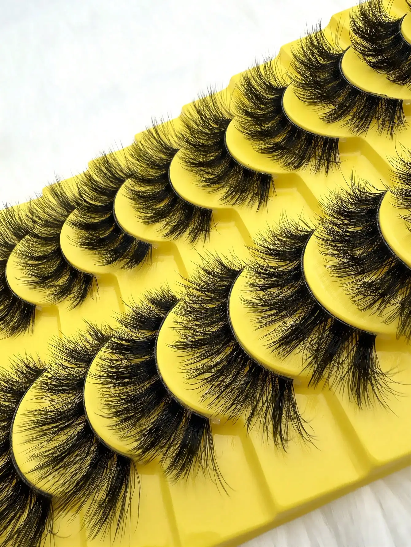 Flauschige, dicke 10 Paar Faux-Nerz-Wimpern, 8D Volumen, lockige, lange falsche Wimpern – Detail 6