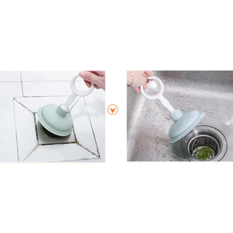 Household Powerful Sink Drain Pipe Pipeline Dredge Suction Cup Toilet Plungers Bathroom Portable Drain Cleaning Tools