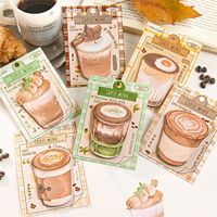 30 Pcs Latte Coffee Themed Sticky Notes Funny Self Sticky Notepads Memo Pads For Coffee Lover Office School Student Kids Gift