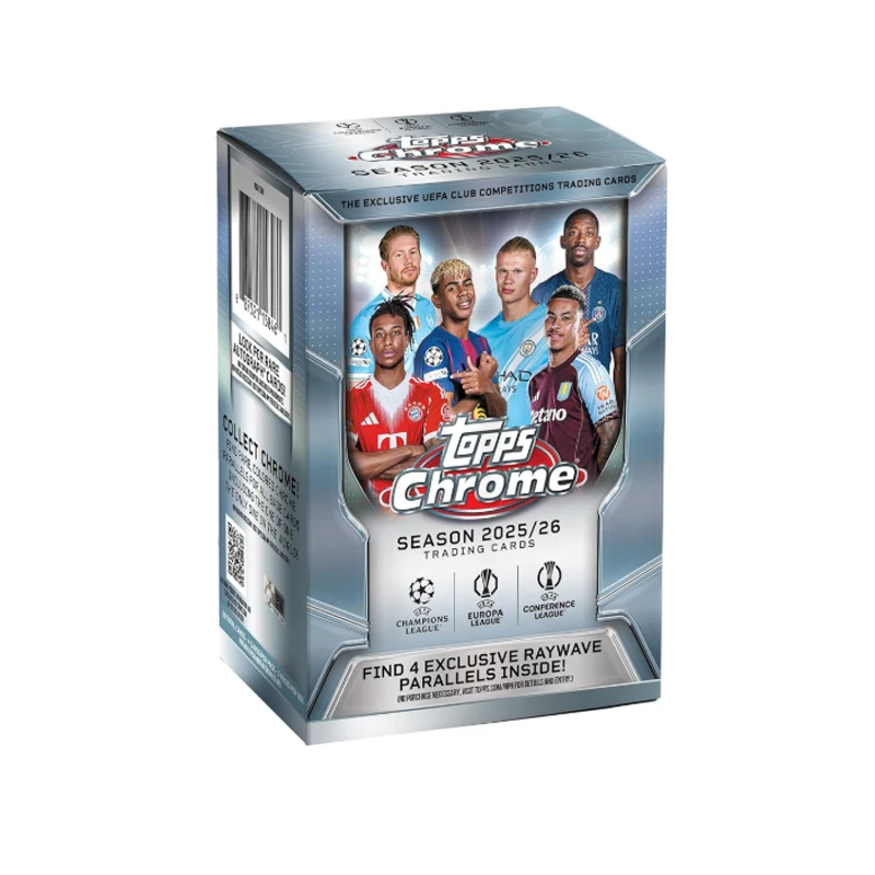 2025-26 Topps Chrome UEFA Club Competitions Soccer - Factory Sealed - Value Box