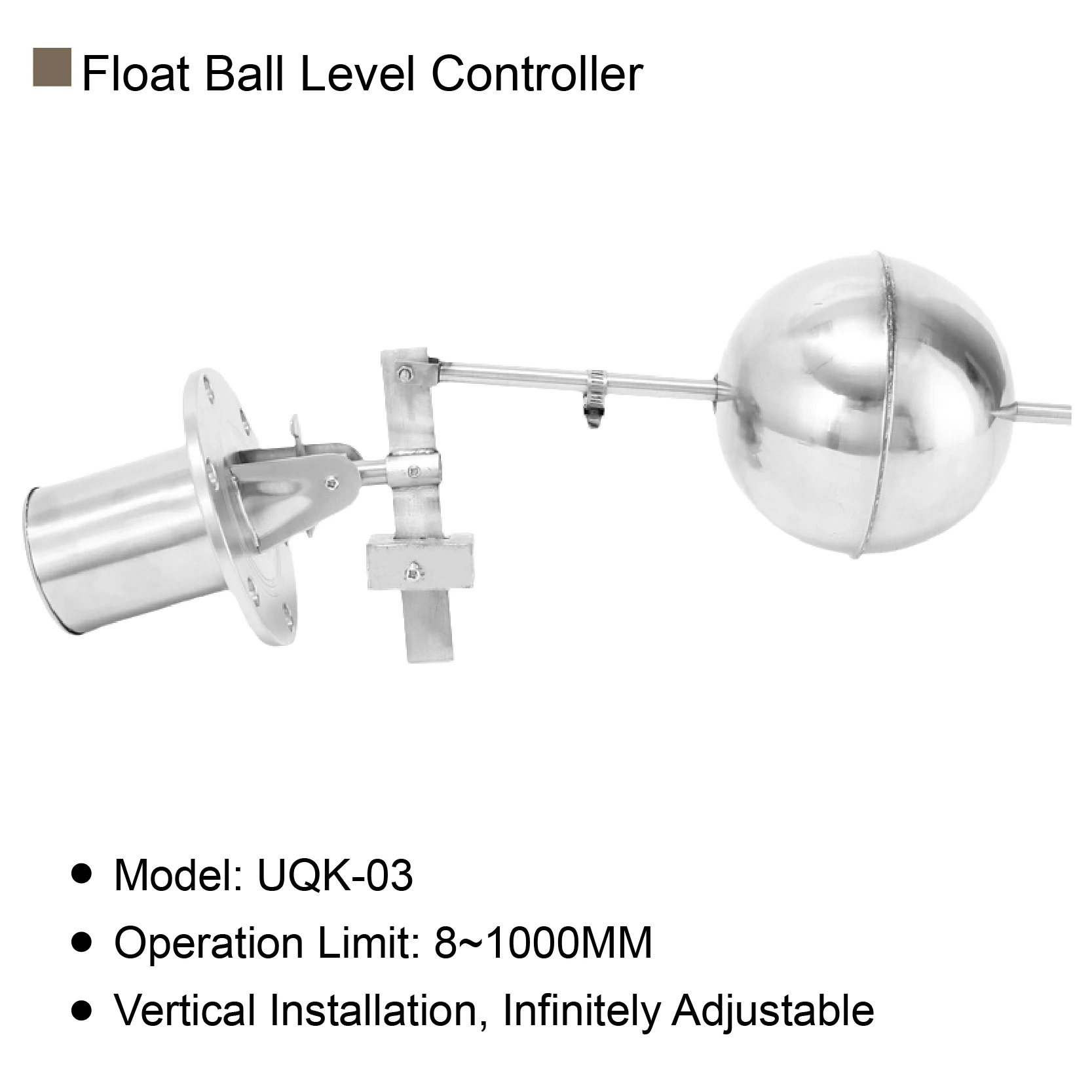 UQK Flange Float Level Switch Stainless Steel Float Ball Liquid Level Indicator Industrial Float Sensor for Tanks