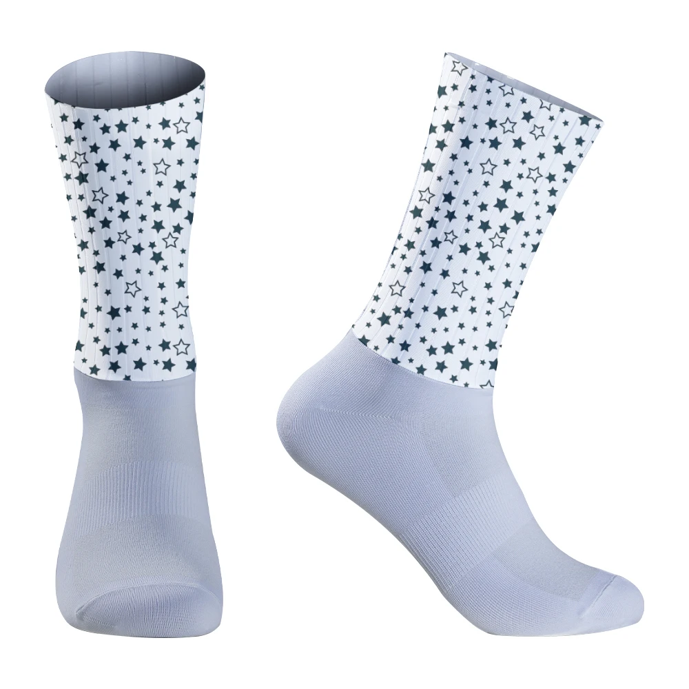 Chaussettes coordonnantes en silicone pour homme, accessoire de sport, de vélo, de course, de cyclisme, aérées, nouvelle collection été 2024