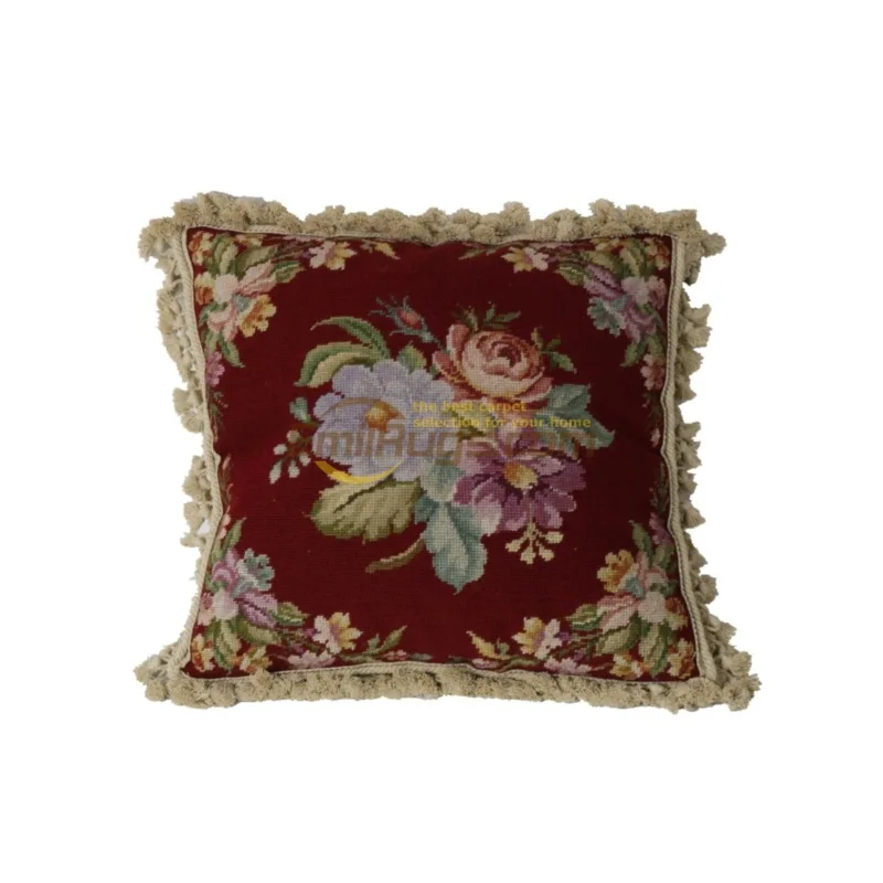 National woven pillow cross-stitch embroidery cushion for leaning on floss needlepoint pillow Renaissance