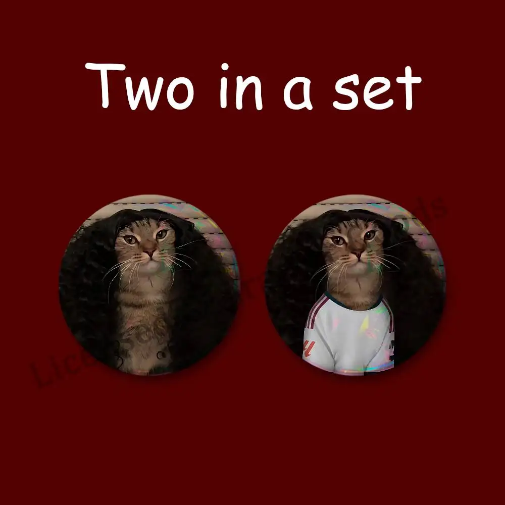 C-Cucurella Gato 2-Piece Set Badges Artist Alley Fan-made Merch Large 75 58 44 32 25 mm Mini