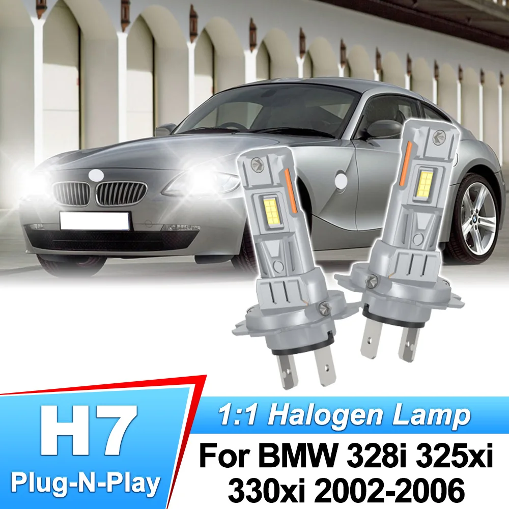 

2/4PCS LED Lights Car Headlight Bulb Mini Wireless Auto Lamp +800% Bright Headlamp 12V 24V For BMW 328i 325xi 330xi 2002-2006