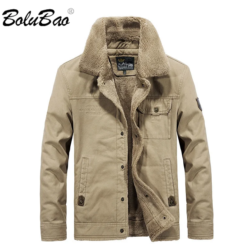 

BOLUBAO 2024 Outdoor Casual Jacket For Men Cotton Lambfleece Double Coat High Quality Design Hot Casual Jacket For Men