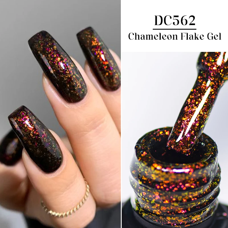 Chameleon Flake Nail Gel Polish Sparkling Glitter Laser Semi Permanent Nails Art Soak Off UV Gel Varnish Nail Supplies Manicure
