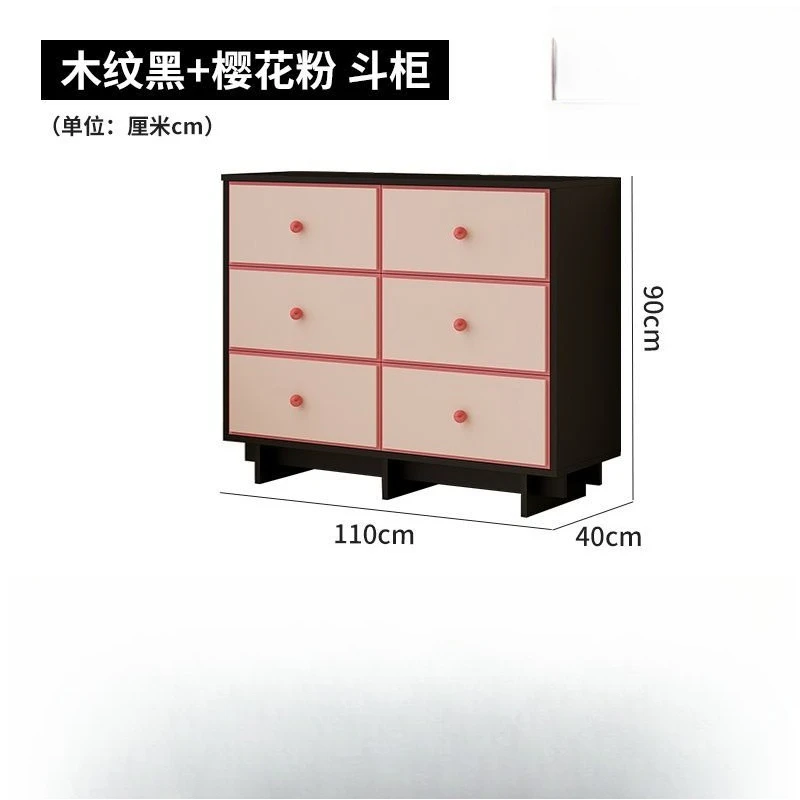 Retro style nine chest cabinets, multi-layer lockers, master bedroom bedside cabinets, simple entrance cabinets