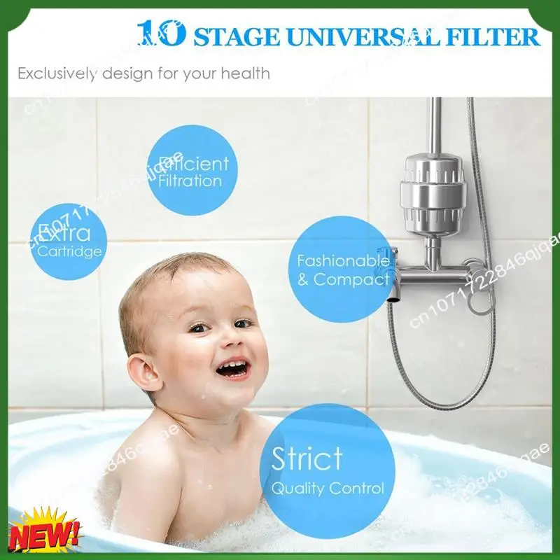 A48I 25 ขั้นตอน Diversion เอาต์พุตกรองน้ําอาบน้ําลบคลอรีนฟลูออไรด์โลหะหนักกรองนุ่มน้ําสําหรับหัวฝักบัว