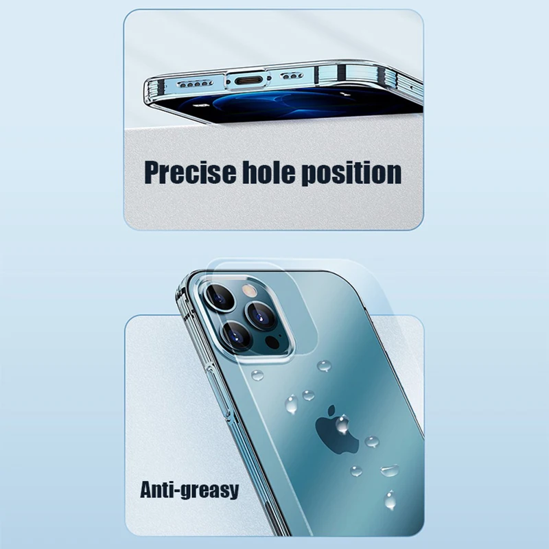 Funda Transparente Ultrafina para iPhone 11 12 13 14 15 16 Pro Max Plus 13 Mini X Xr Xs 16E Silicona Suave Transparente 6