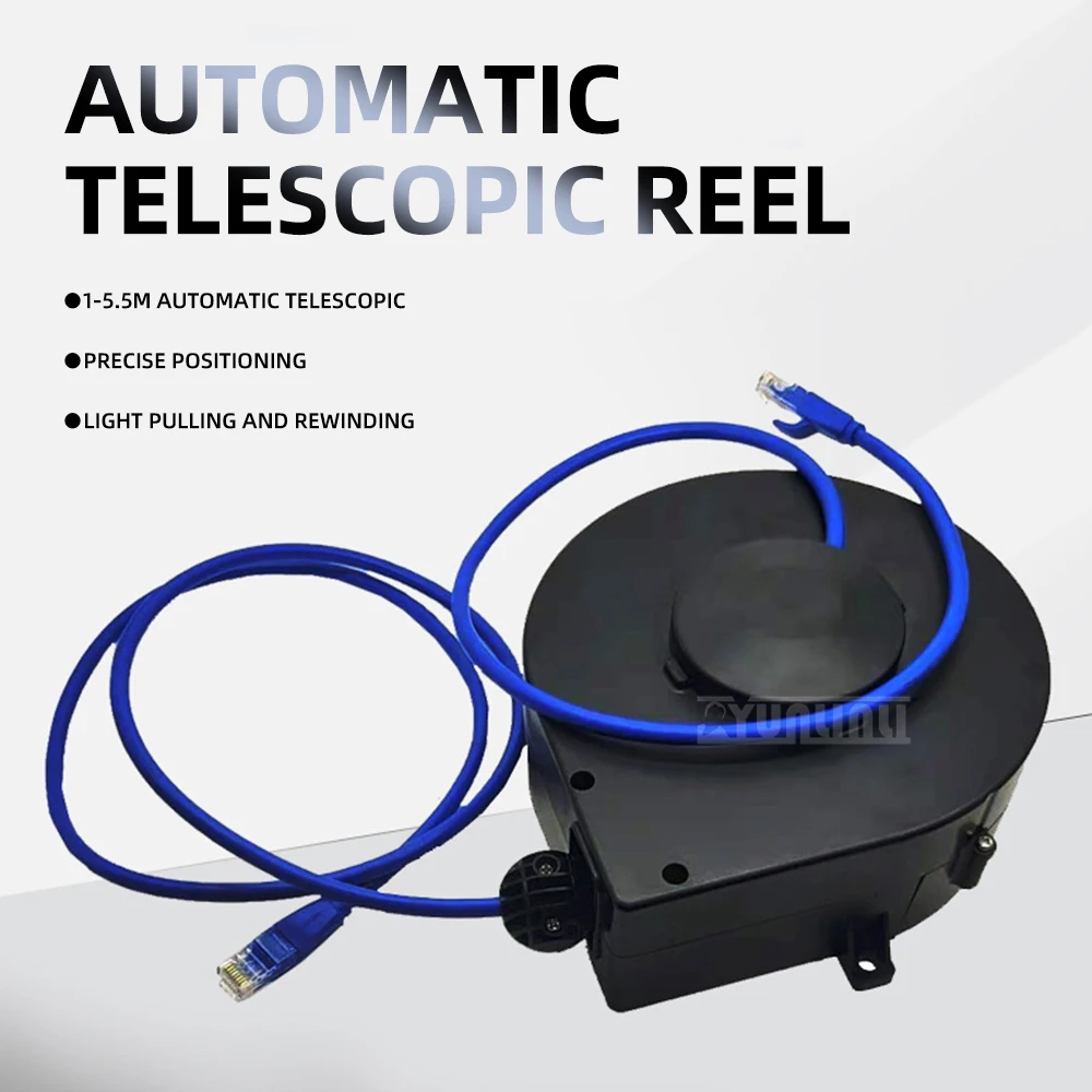 5.5m Retractable Cable Reel, Ethernet Cable Winder, Network Cable Storage Organizer Reel