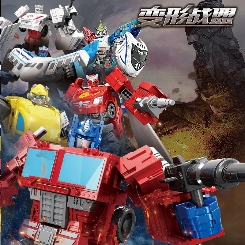 لعبة أطفال تحويل روبوت ديناصور سيارة نموذج بشري تمثال