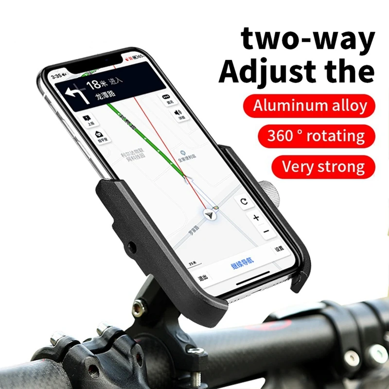 Bicycle Cell Phone Holder 360 Rotating Cell Phone Holder Motorcycle Electric Car Riding Equipment