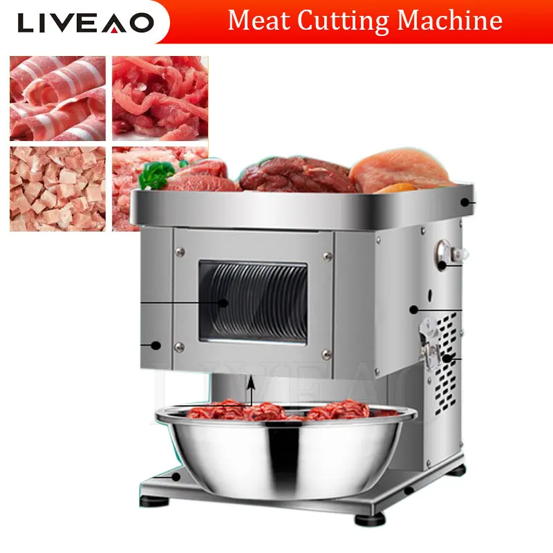 

Electric Meat Cutter Cutting Machine Slicer Meat Cube Commercial Multifunction Food Beef Chicken Shredded Maker