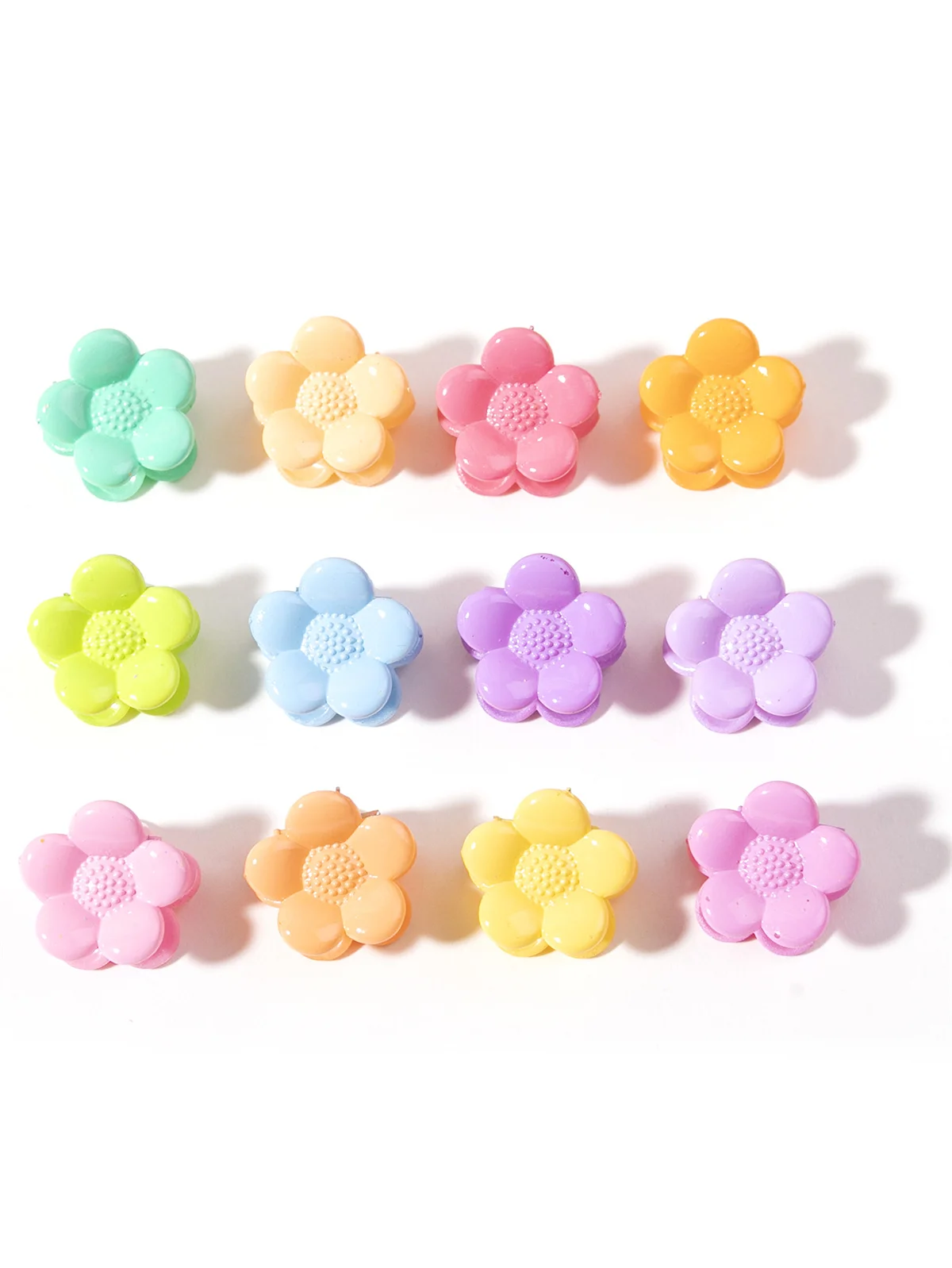 

10pcs/set Cute Sunflower Hair Clips - Colorful Small Claw Clips for Ponytails, Perfect for Girls Kids Daily Fashion Accessories