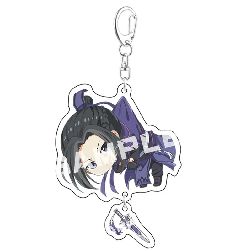 Anime Mo Dao Zu Shi Keychain Lan Wangji Wei Wuxian Cosplay Figure Grandmaster of Demonic Cultivation Keyring Acrylic Key Chain