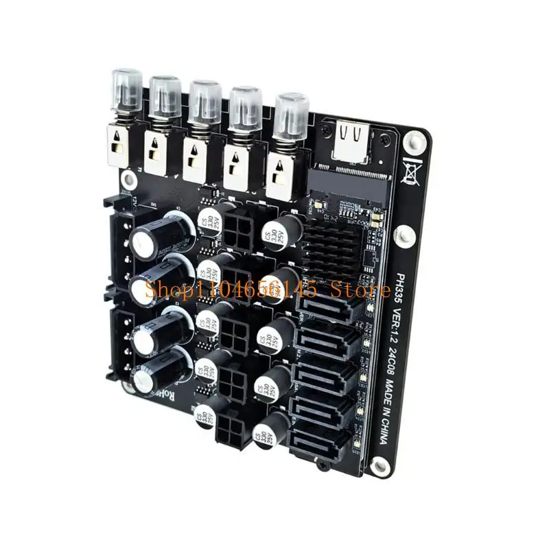 2x 4Pin to 4Pin Power Management Switching Module Adapter 5 Way Power Control Switcher for Desktop Computers Hard Disk D