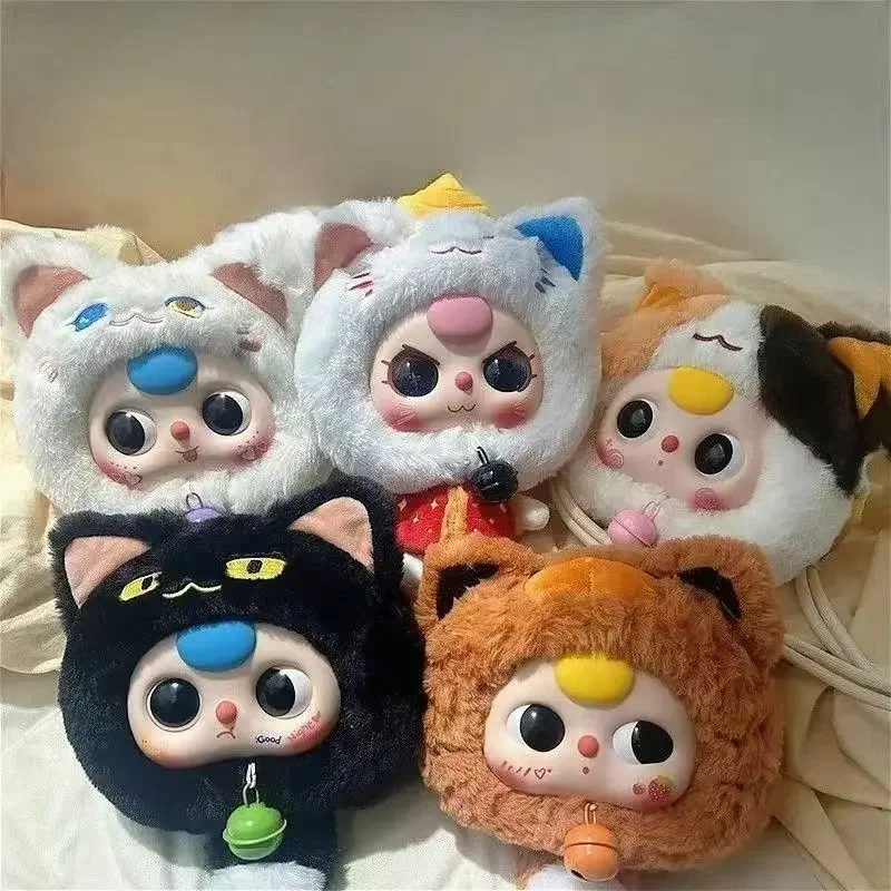 

New Baby Three Lucky Cat Vinyl Doll Blind Box Cute Backpack Pendant Decoration Zipper Bag Series Mystery Gift for Christmas