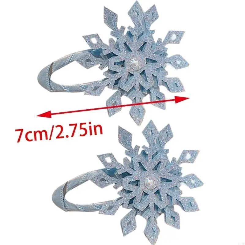 195E คริสต์มาสเกล็ดหิมะคลิปผมเทศกาลอุปกรณ์เสริมผมผู้หญิงเด็ก Hairclip