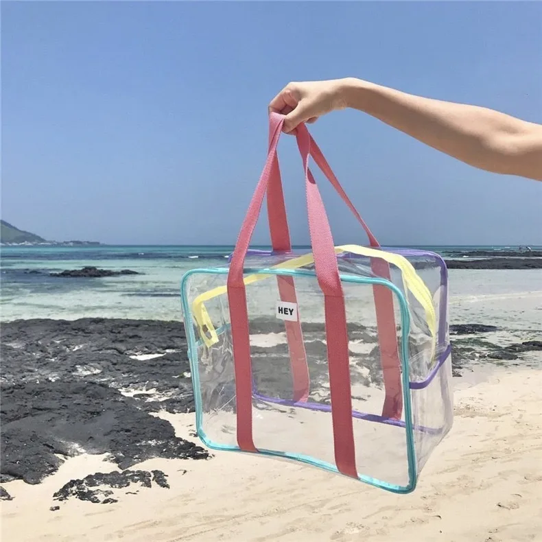 INS turismo borsa a tracolla di grande capacità borsa colorata per la gelatina da spiaggia per le vacanze borsa impermeabile borsa trasparente borsa