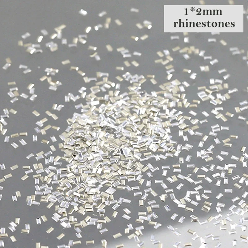 50 Stücke Nagel Reflektierende Strass Silber Dünne Streifen Bar Kristall Nail art Streifen Linie Dekoration DIY Nagelspitzen Maniküre Ornamente
