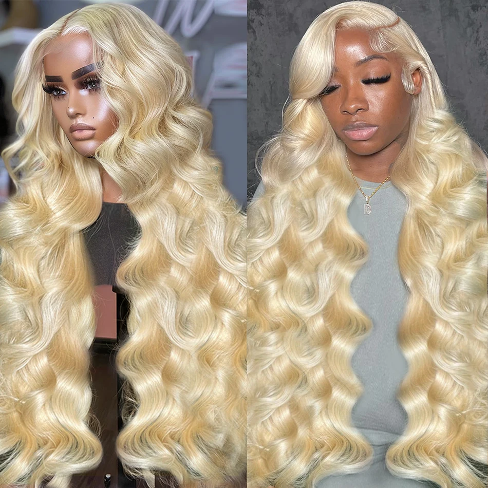 30 40 Inch 613 Honey Blonde Body Wave 250 Density 13x6 HD Lace Front Human Hair Wigs  13x4 HD  Lace Frontal Wig for black women