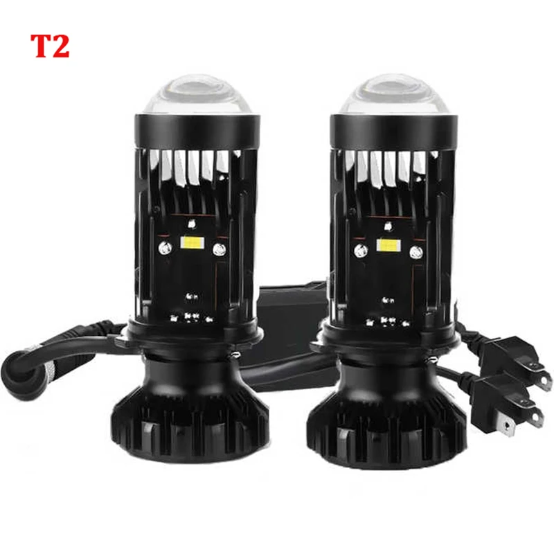 T2A H4 Lamp Laser Lens LED Car Headlight BI LED Projector Waterproof 120W High Low Beam LED Canbus Spotlight for Car Motorcycle