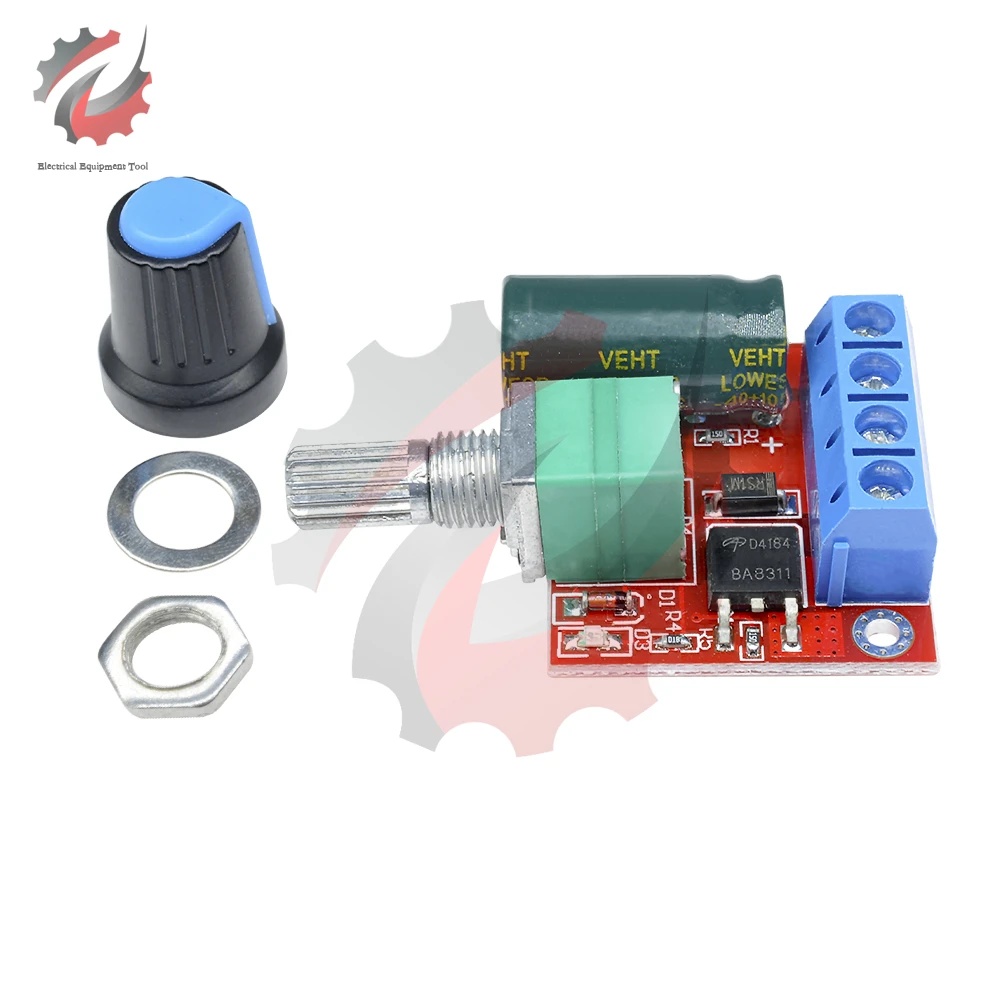 Mini DC 4.5V-35V 0-5A 90W PWM DC Motor Speed Controller Module Adjustable Speed Regulator Control Governor Board Switch 12V 24V