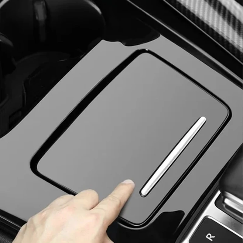 A4 A5 B9 2017-2024 ABS Center Console Gear Panel Storage Box Lid Car Interior Replacement Modification Accessories view 5