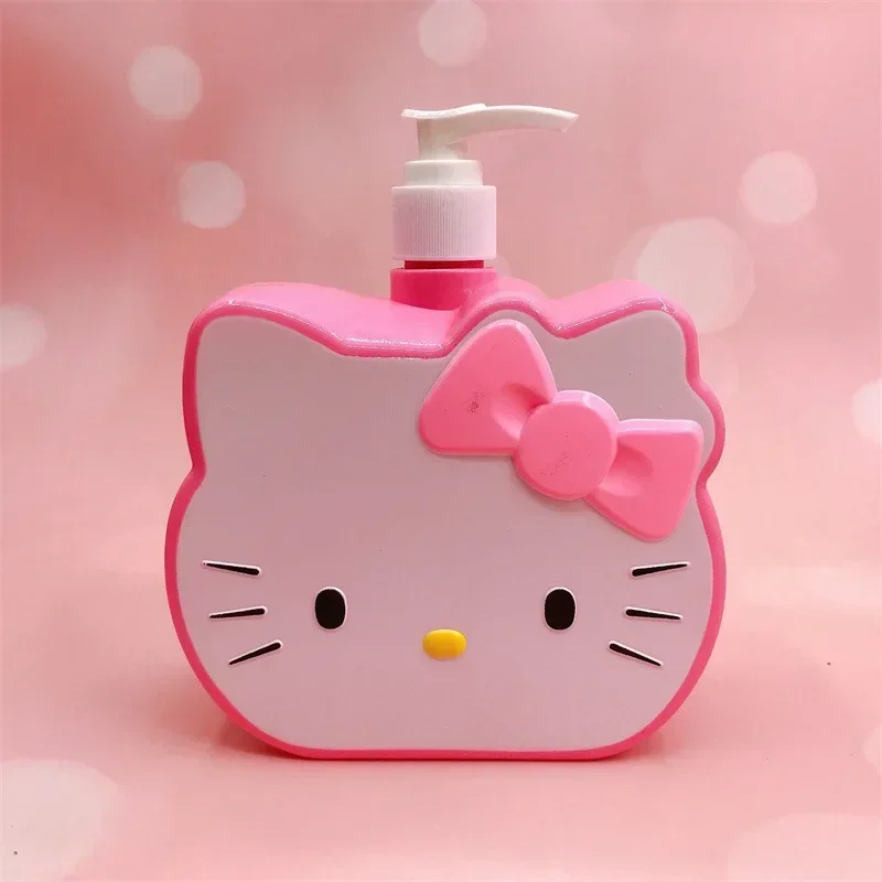 New Hello kitty cartoon cute 750ml pressing bath bottle Shampoo hand sanitizer Dish soap storage bottle Kitchen bathroom gift