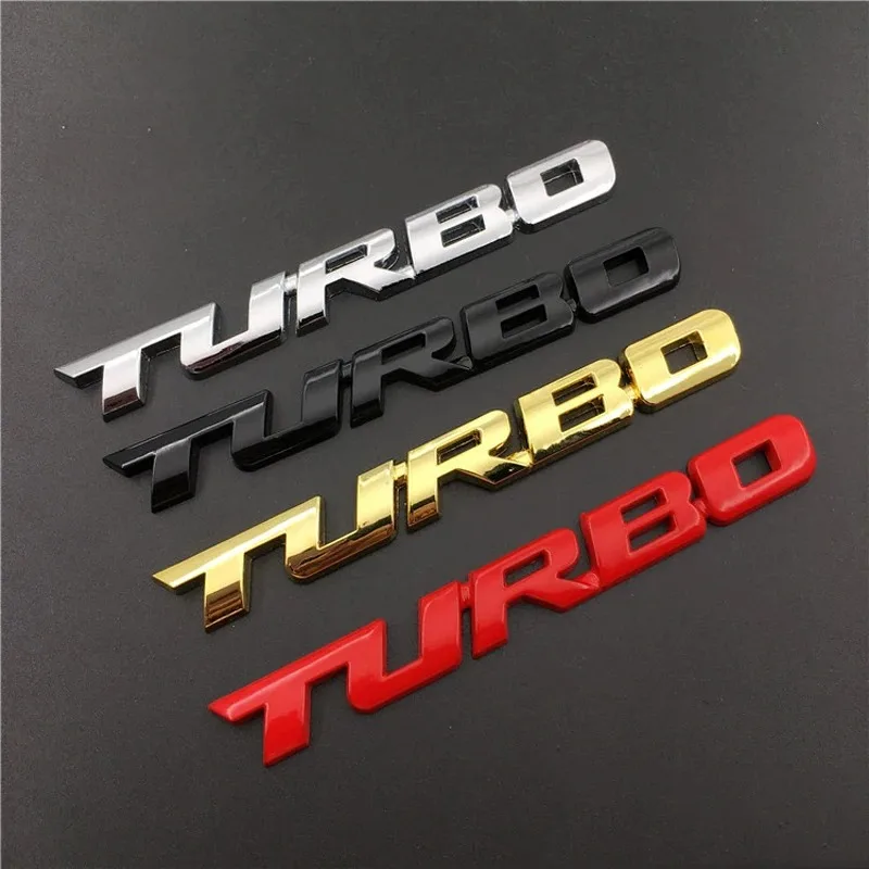 New Car Styling Car Turbo Boost Loading Boosting 3D Metal Chrome Zinc Alloy Universal Emblem Badge Sticker Decal Auto Accessory