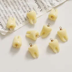 Fun Simulation Three-Dimensional Teeth Baby Pendant diy Resin Accessories Earrings Hair Clip Original Handmade